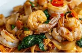 2002. Tagliatelle di riso con gamberi