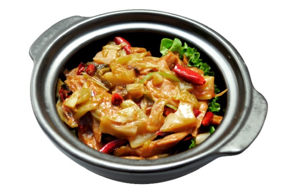 Sauerkraut and Pork Intestine Pot 酸菜肥肠煲