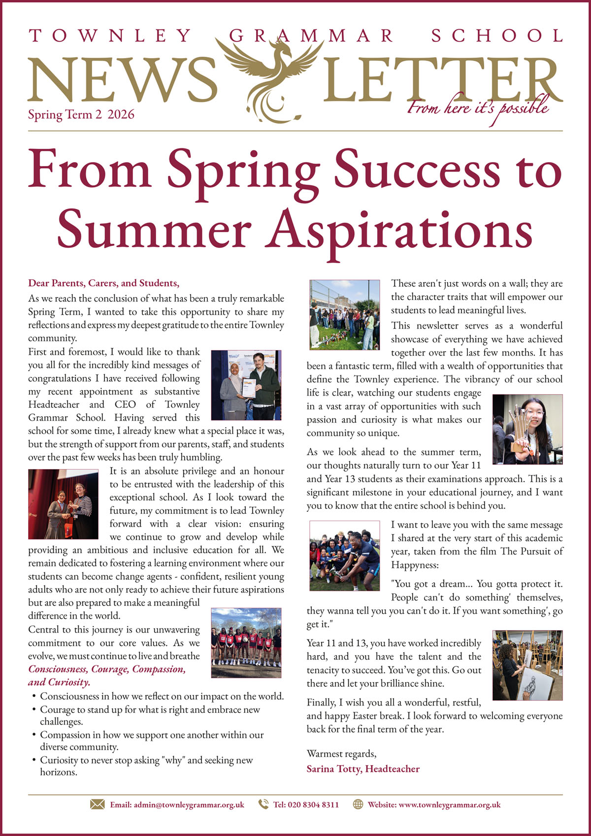 Newsletter Spring Term2 2026