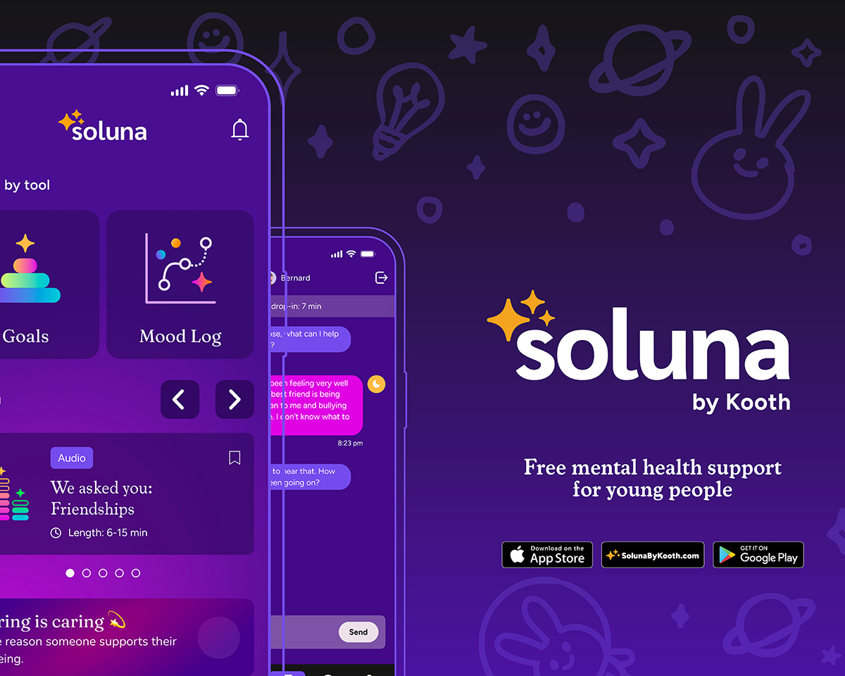 Our Kooth service has evolved! Soluna by Kooth – built by the same people, with the same support you know and trust.