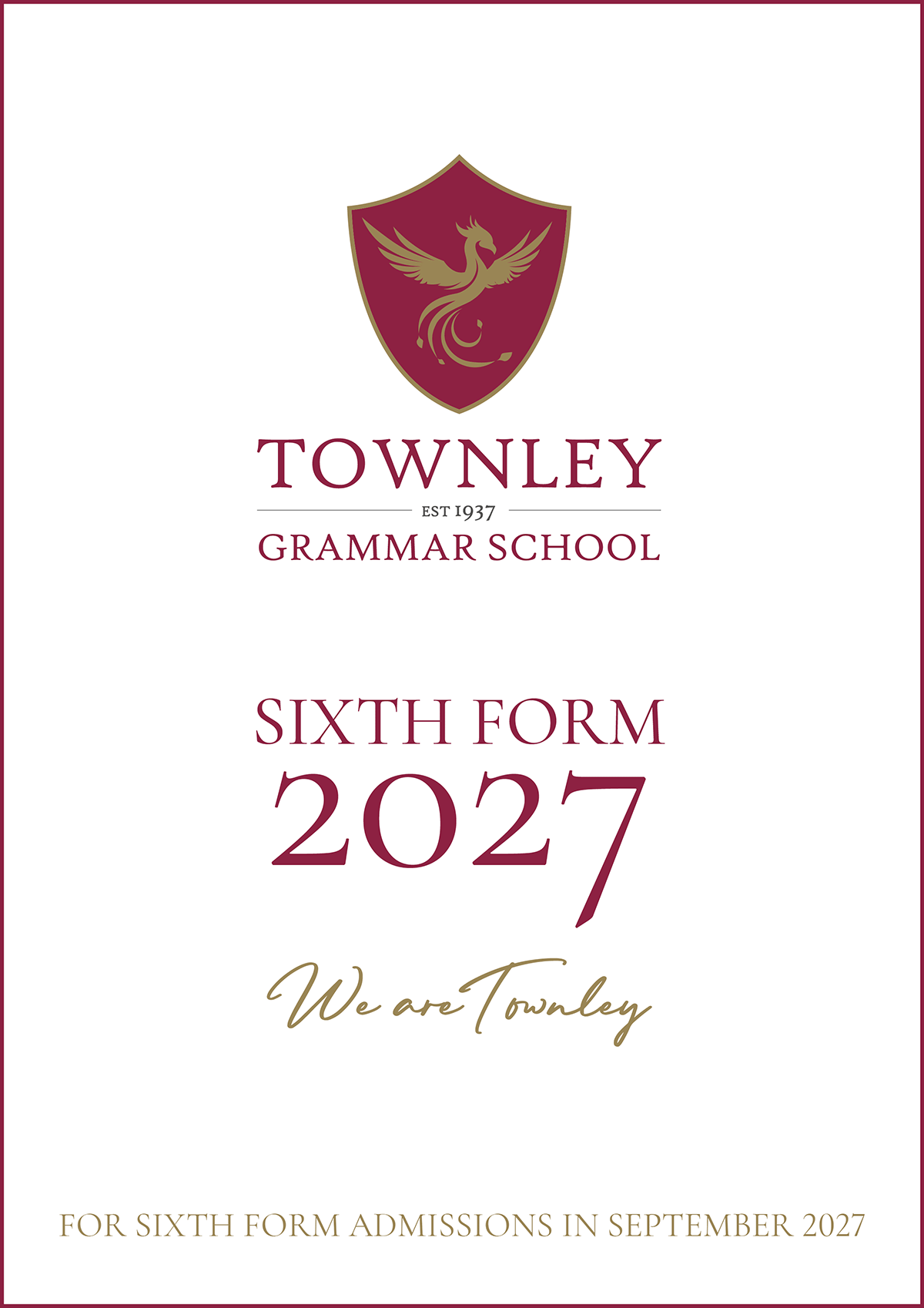 Townley Grammar Sixth Form Prospectus 2027