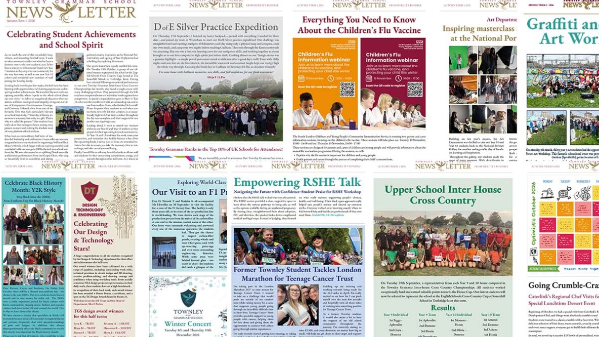 Townley Grammar School Newsletter Autumn Term 1 2026
