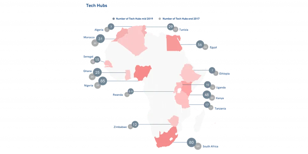 Tech hubs map