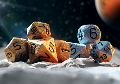 Image Asteroid Dice Metallic Effect Smaller