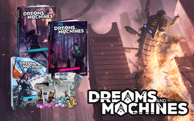 Modiphius Dreams and Machines UKGE Newsletter Image 400x250