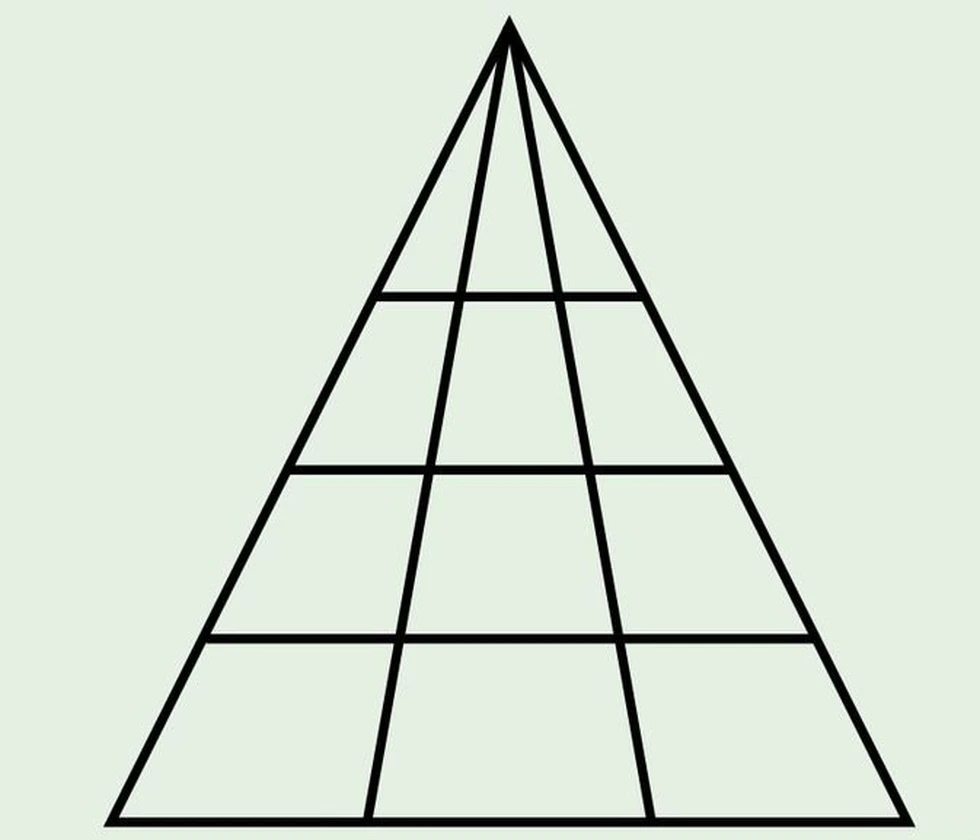 El rompecabezas de los triángulos, ¿cuántos hay?