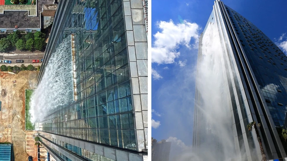 La cascada artificial más alta del mundo está en...?