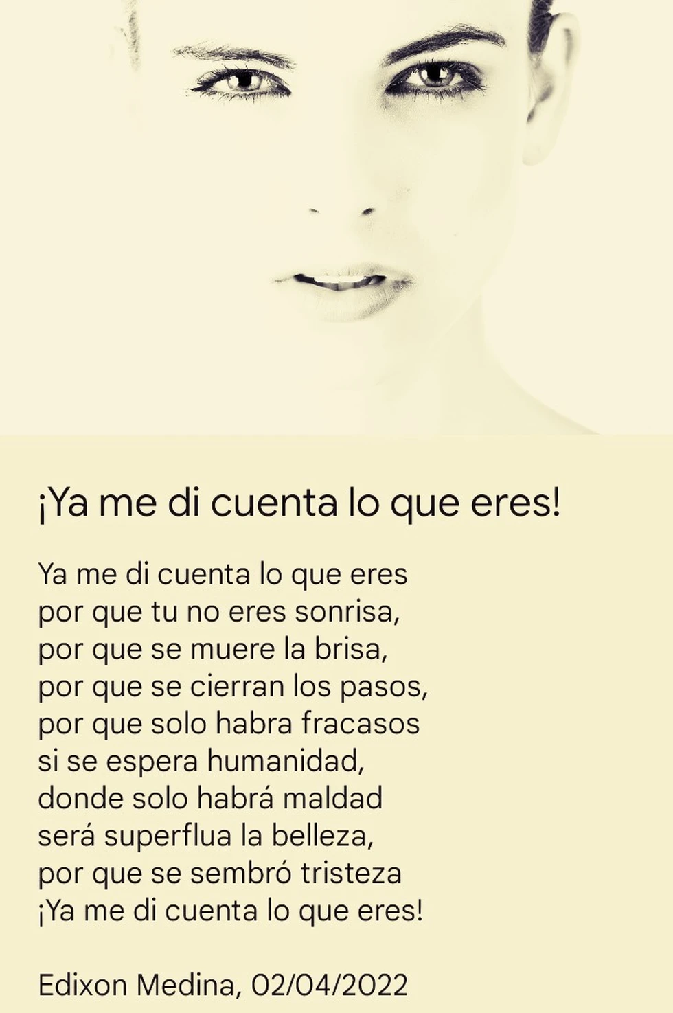 Poema del 2 de abril del 2022