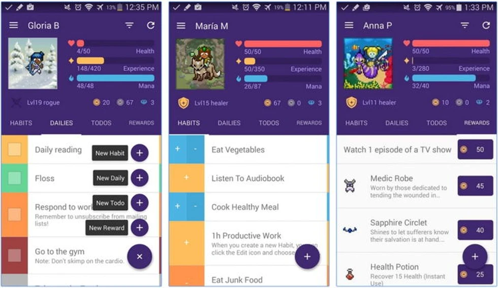Transforma tus hábitos y tareas diarias en un juego de rol y gana puntos y recompensas con esta aplicación
