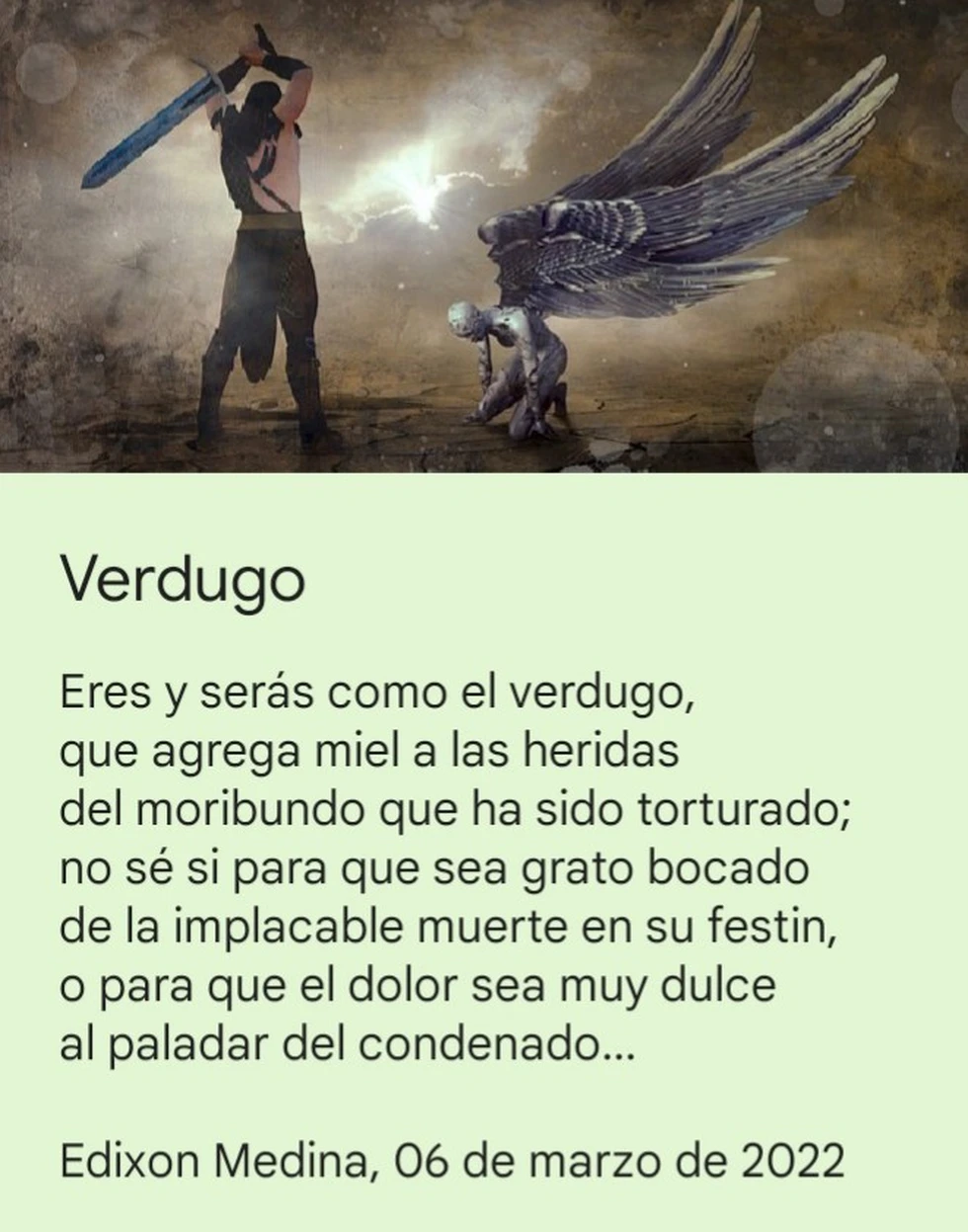 Poesía del 6 de Marzo del 2022