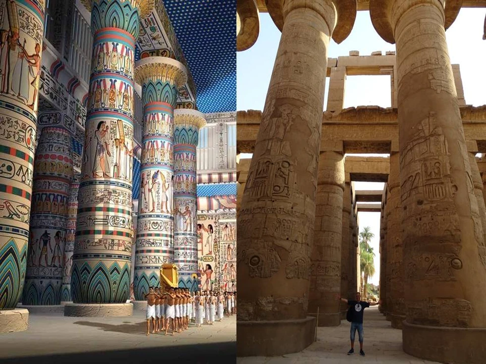 ¿Cómo levantaron las columnas del Templo de Karnak?