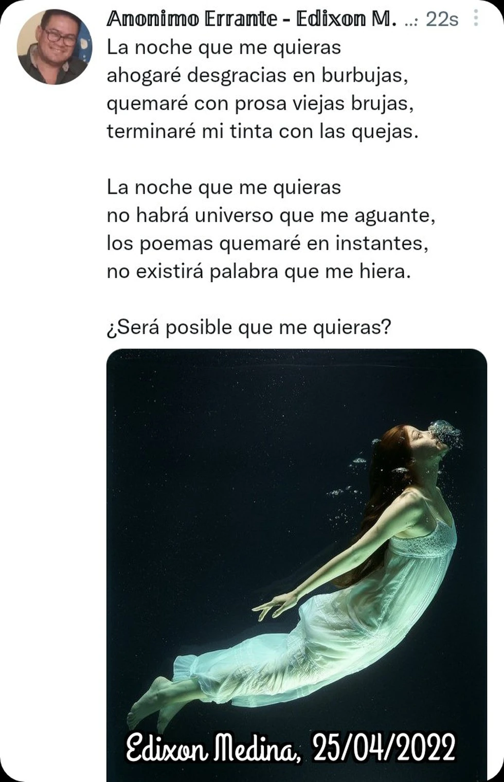 Poesía del 25 de abril del 2022