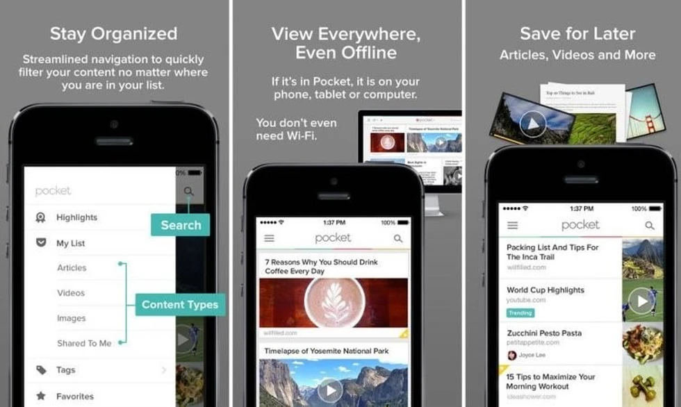 Guarda contenido para leer o ver después con esta aplicación