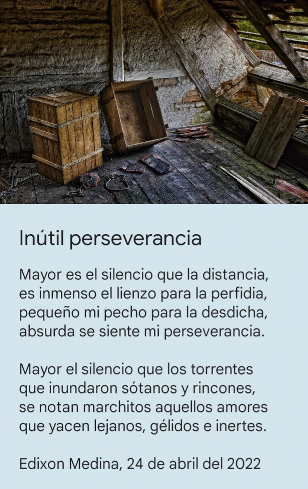 Poesía del 24 de Abril del 2022