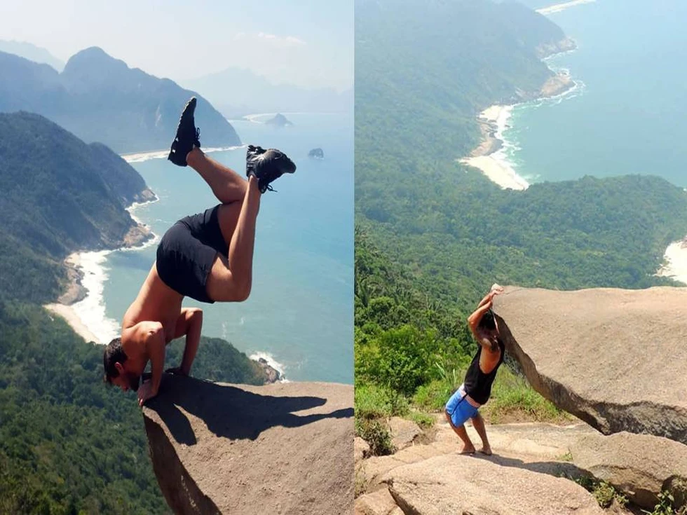 ¿Un lugar peligroso para hacerse una foto? No tanto...