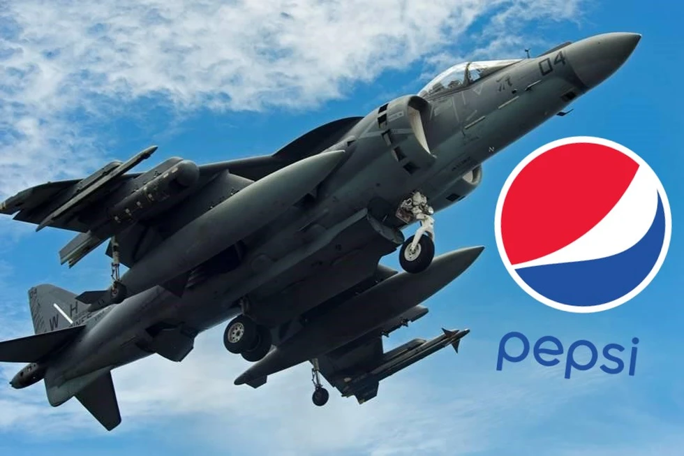 PEPSI y el avión Harrier