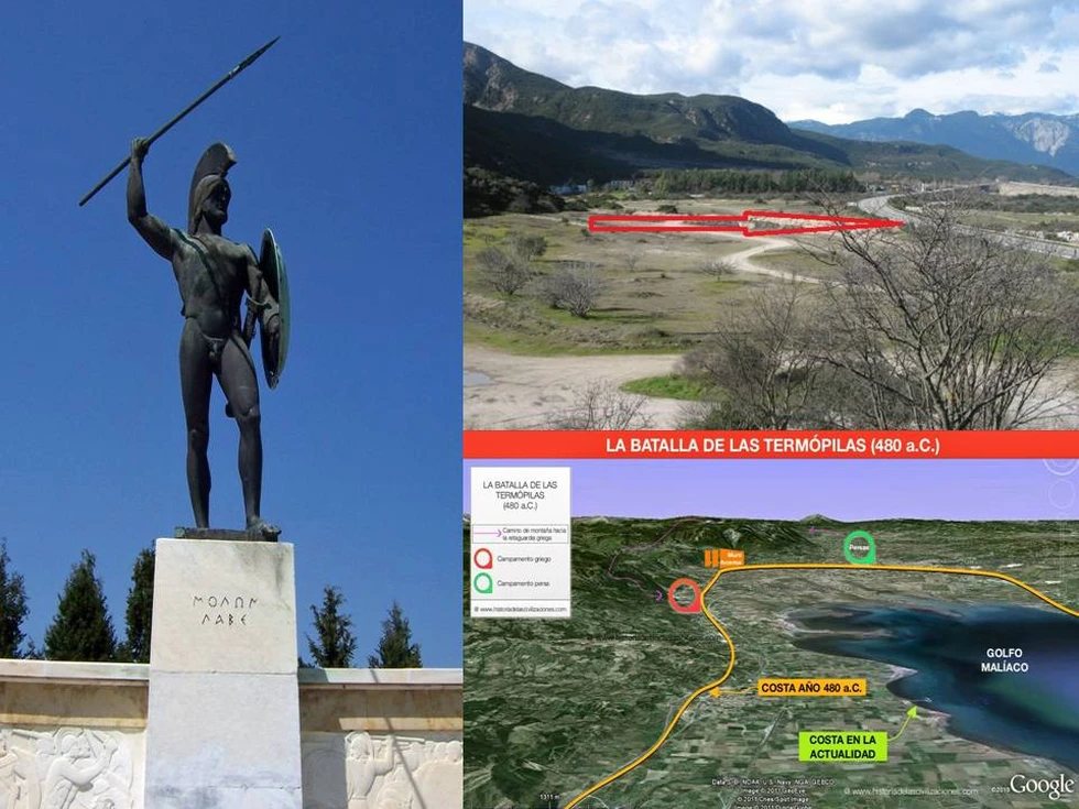 El paso de la mítica Batalla de las Termópilas, en la actualidad...