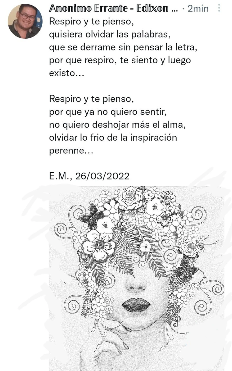 Poesía del 26 de Marzo del 2022