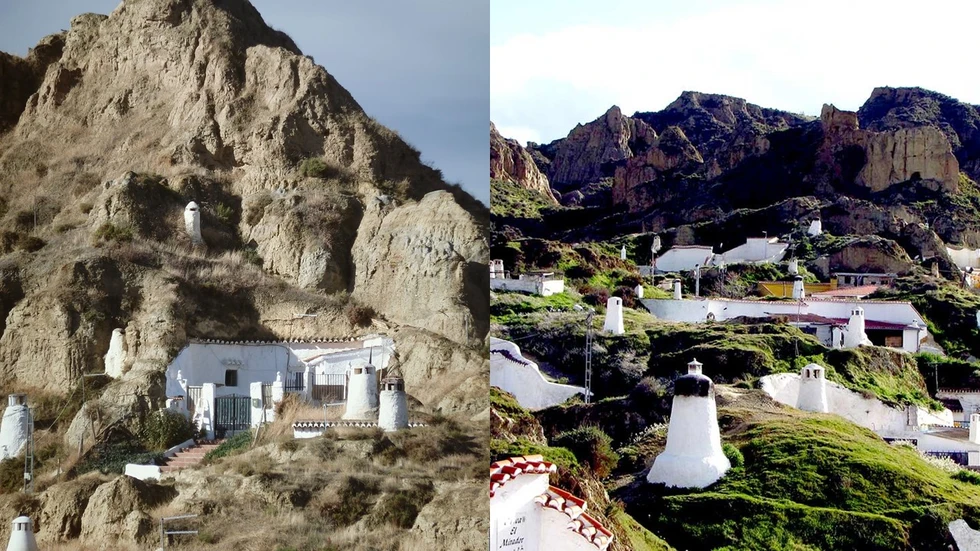Las curiosas casas-cuevas de Guadix...