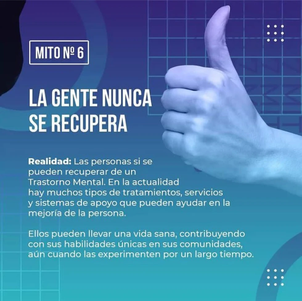 Mitos sobre los trastornos mentales. Mito # 6