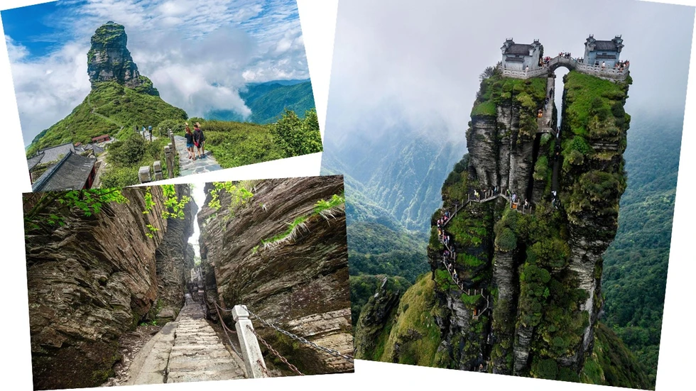 El Fanjingshan y sus impresionantes templos en las alturas...