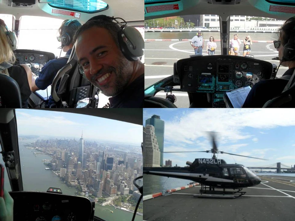 En helicóptero sobre Nueva York...