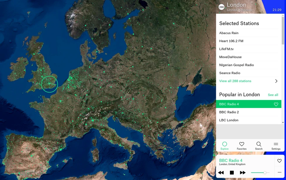 ¡Emisoras de radio de cualquier parte del mundo en directo!