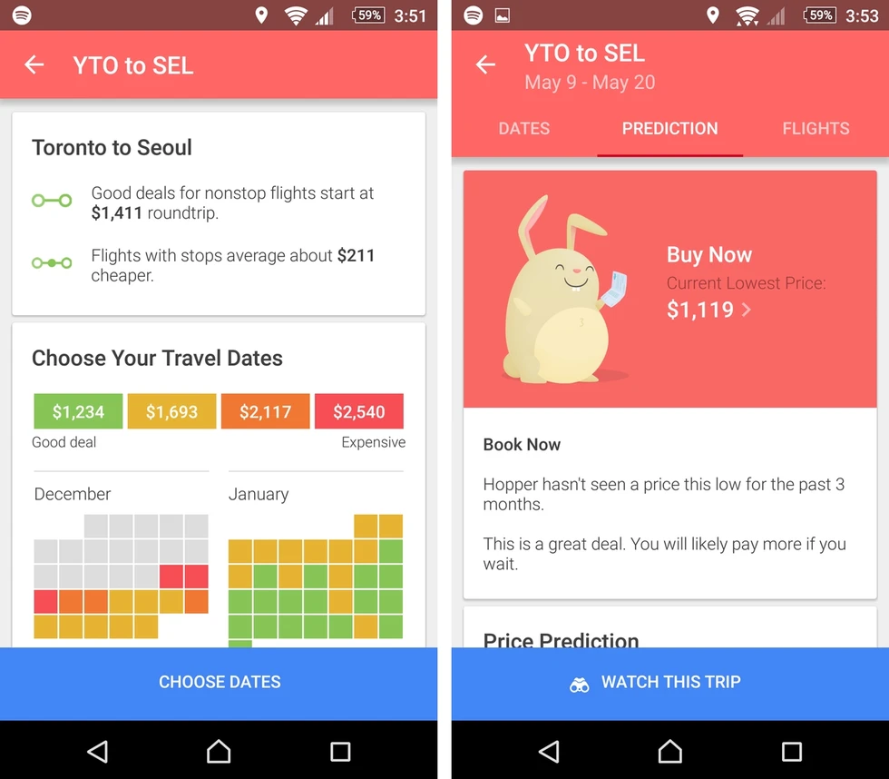Utiliza inteligencia artificial para predecir los precios de vuelos y hoteles con esta aplicación