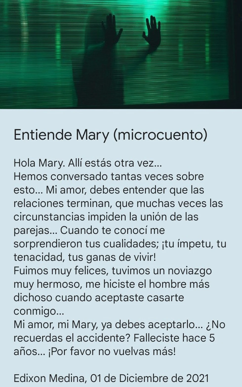 Entiende Mary (microcuento)