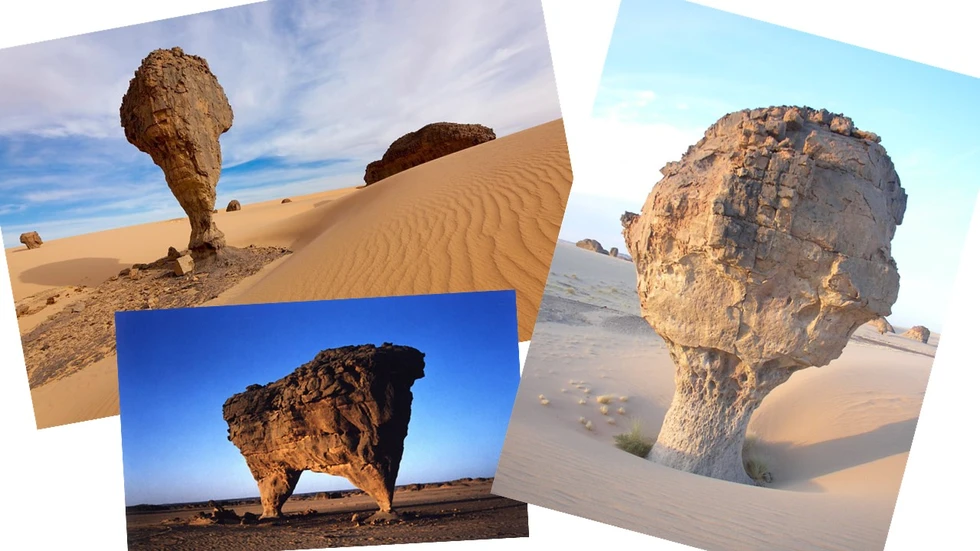 Las extraordinarias "rocas pedestal" del desierto del Sáhara