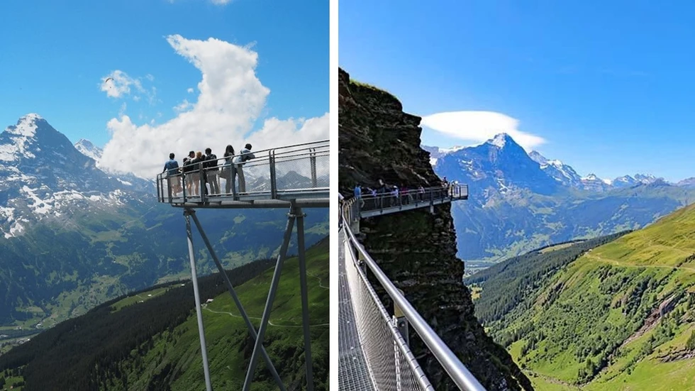 First Cliff Walk y su espectacular mirador en las montañas de Suiza...