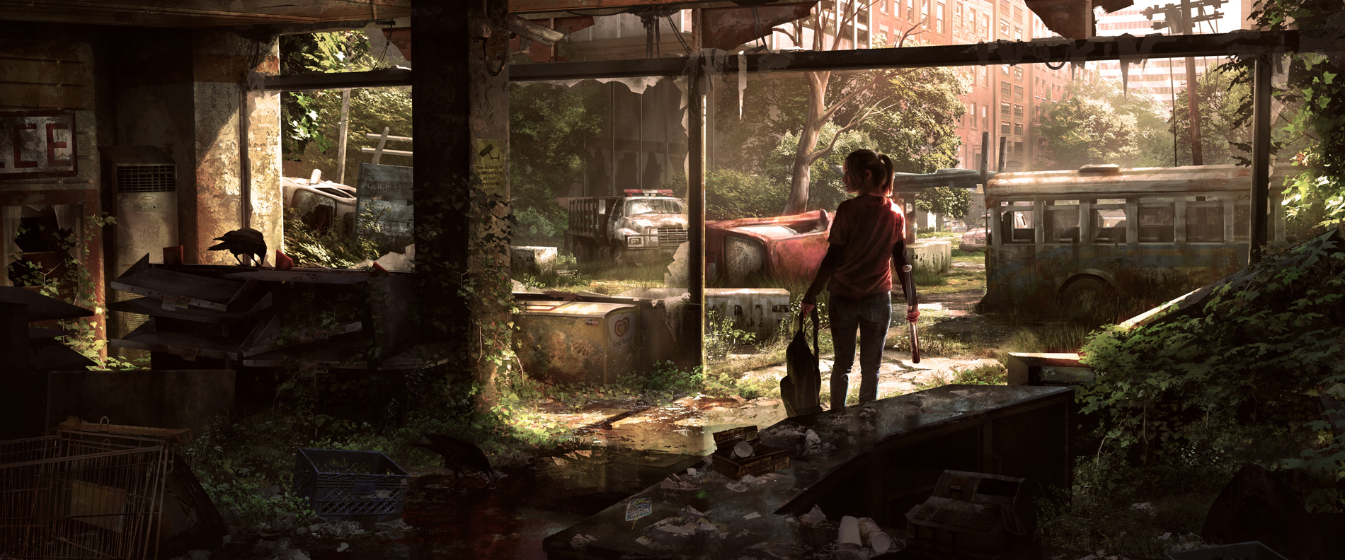 Background wallpaper of the last of us scenery