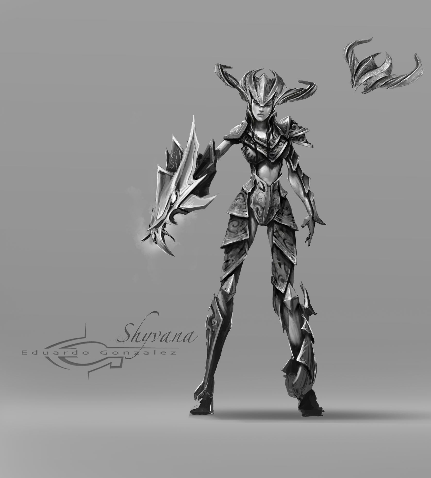 Shyvana, The Half-Dragon from the League of Legends