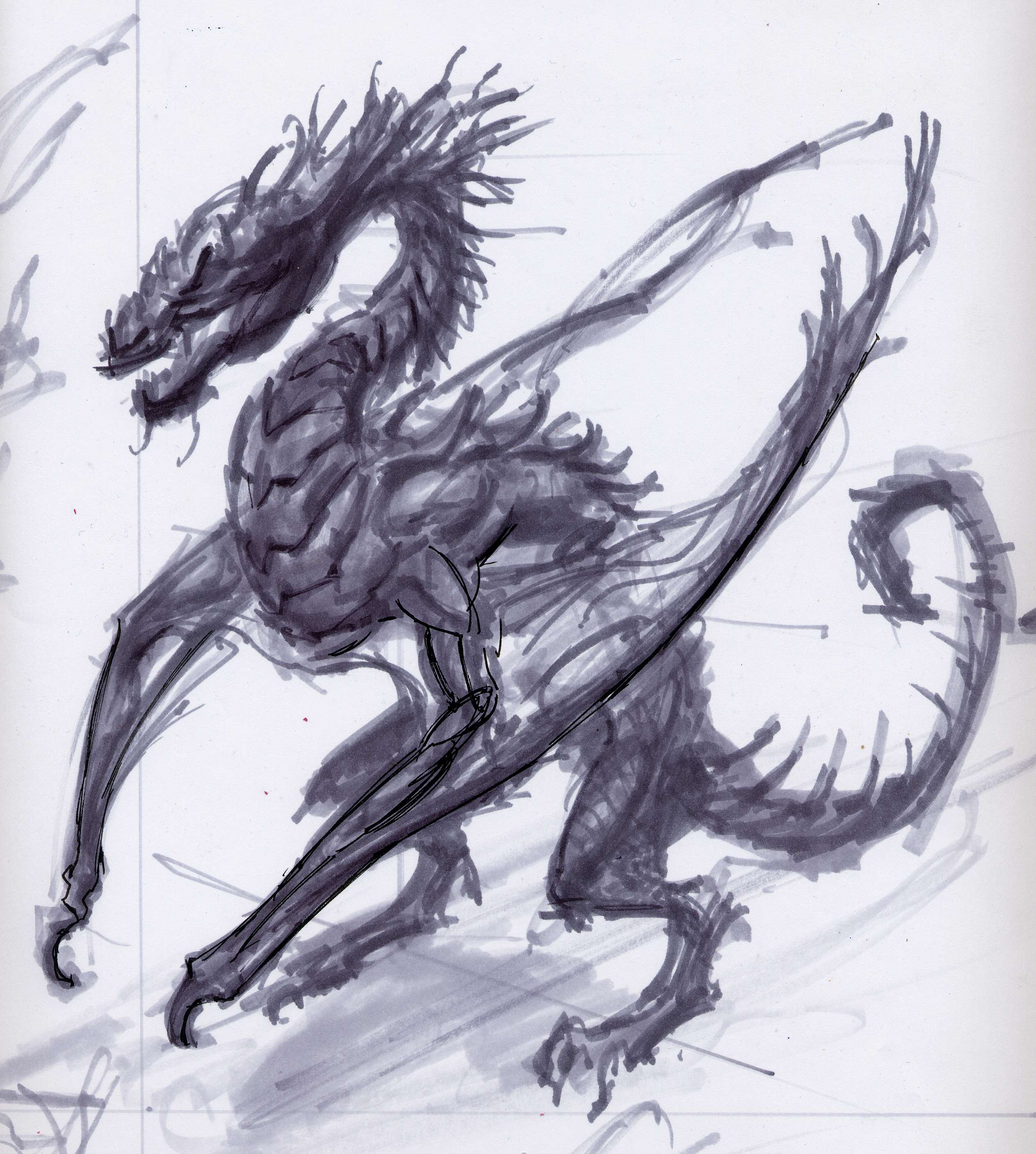skyrim concept art dragon