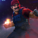 Fanart of Mario from the video game Super Mario Bros. by Andrew Domochowski
