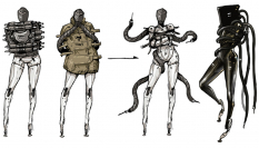Concept art ideas of Mistral for Metal Gear Rising: Revengeance
