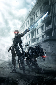 Artwork of Raiden and Bladewolf for Metal Gear Rising: Revengeance