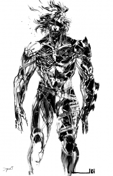Concept art of Raiden for Metal Gear Rising: Revengeance
