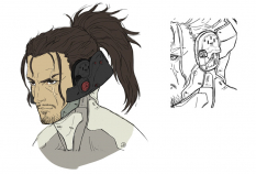Concept art of Samuel for Metal Gear Rising: Revengeance
