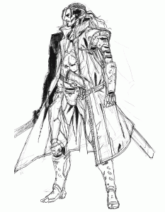 A sketch of Samuel for Metal Gear Rising: Revengeance