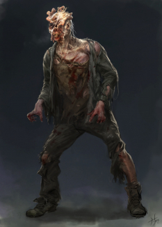 Concept art of an infected male for The Last of Us by Hyoung Taek Nam 