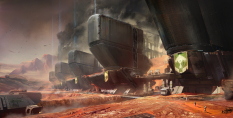 Concept art of the Exclusion zone for Destiny