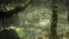 Concept art of a jungle for Destiny