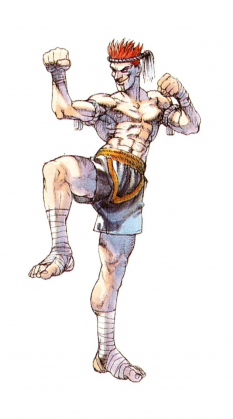 Concept art of Adon for Street Fighter
