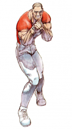 Concept art of Mike for Street Fighter