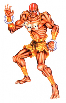 Concept art of Dhalsim for Street Fighter II