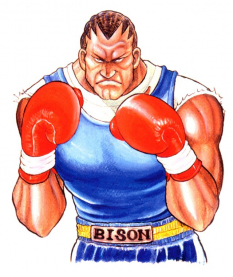 Concept art of Balrog (M. Bison in Japan) for Street Fighter II