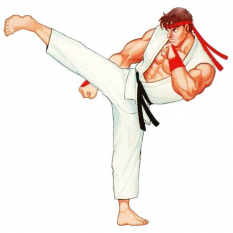 Concept art of Ryu for Street Fighter II