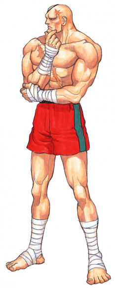 Concept art of Sagat for Street Fighter II': Champion Edition