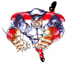 Concept art of M. Bison (Vega in Japan) for Street Fighter II': Hyper Fighting